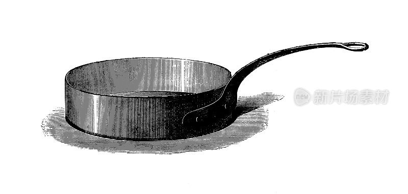 煎锅|古董烹饪插图